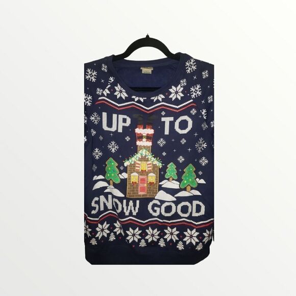 Christmas up to snow good ugly sweater M - Picture 3 of 5